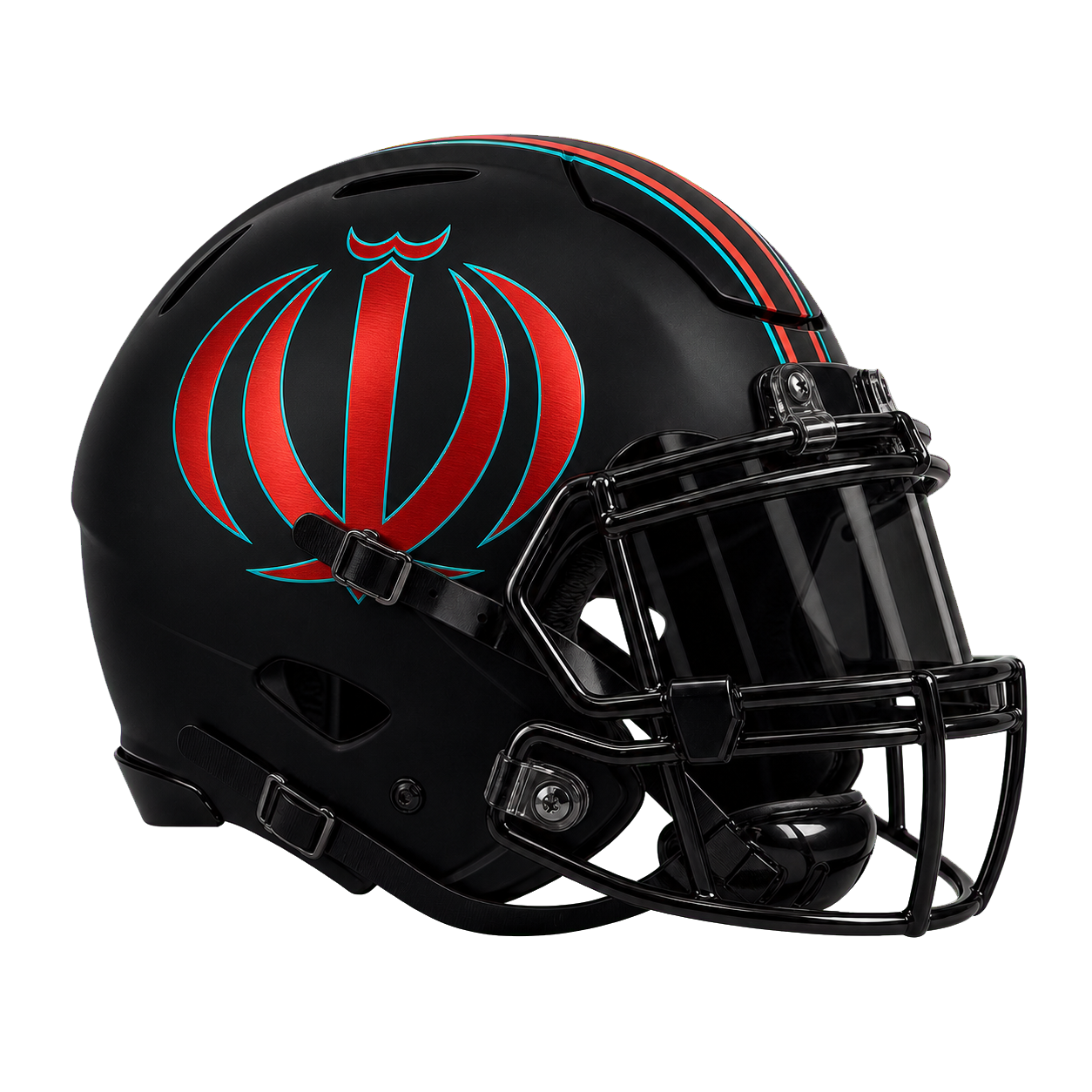 IRAN Achane on her football helmet